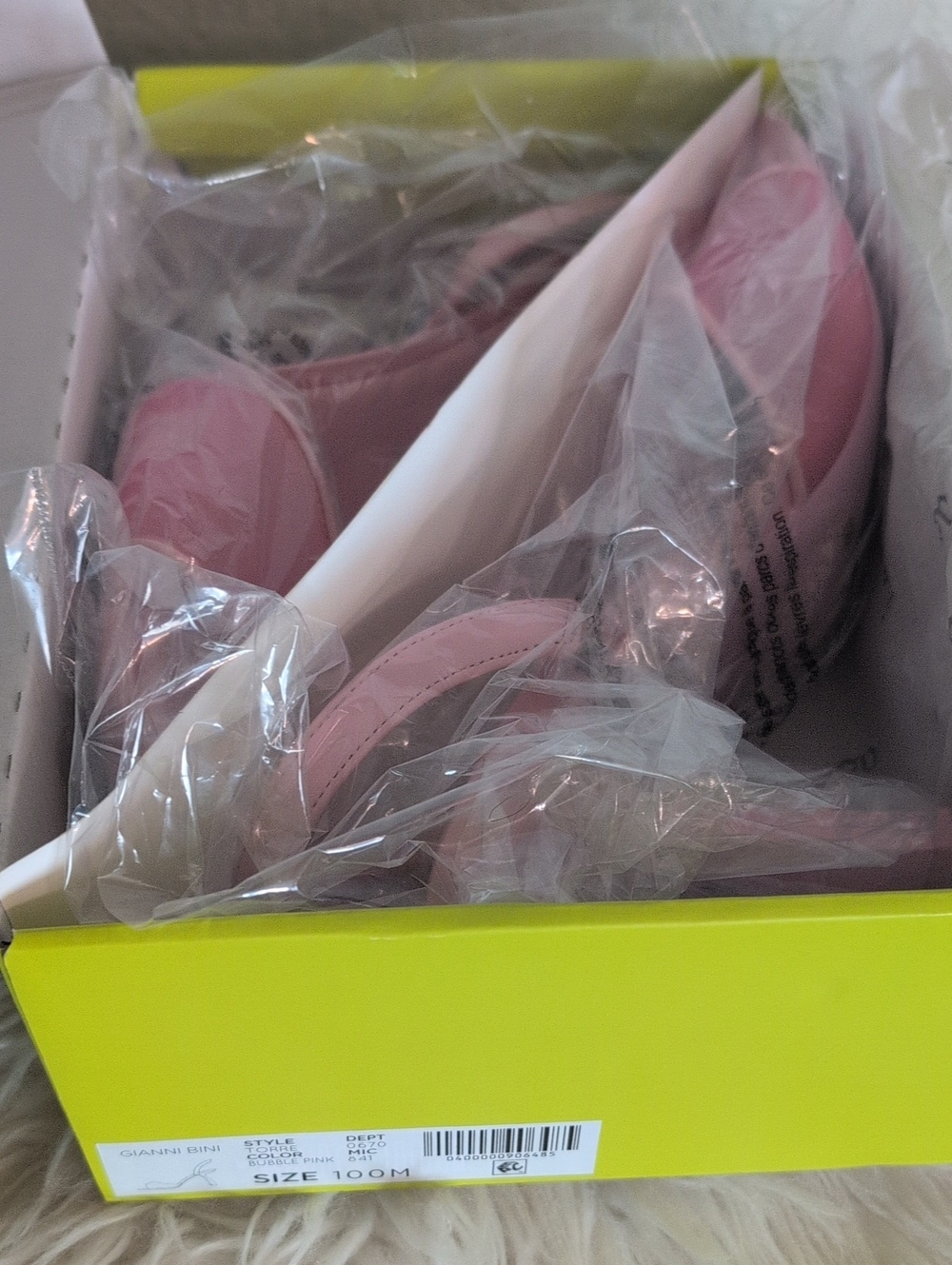 Gianni Bini Soft Pink Slingback Block Heels - Picture 9 of 9